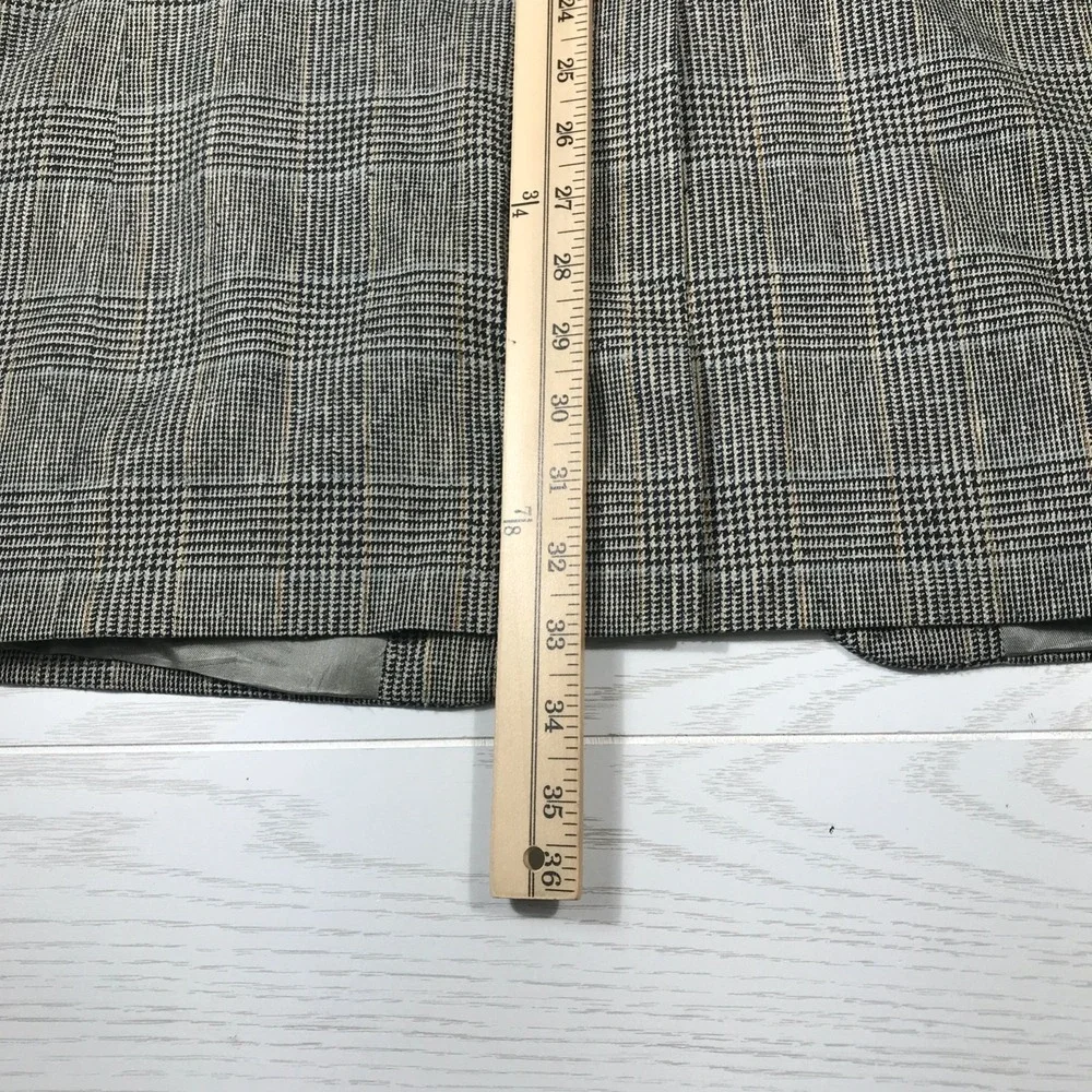 Vintage Bill Blass Silk Blazer Men 44R Houndstooth Checkered 2 Button Classic